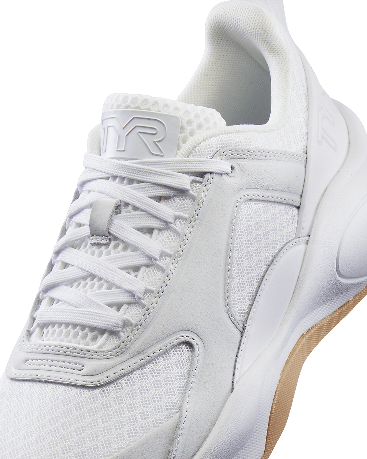 Men's CXT-FLOW Wide Toe Box Trainer - White/Gum | TYR Featured
