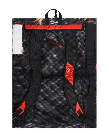 Elite Team 40L Mesh Backpack - Orange/Aqua/Black | TYR Classic