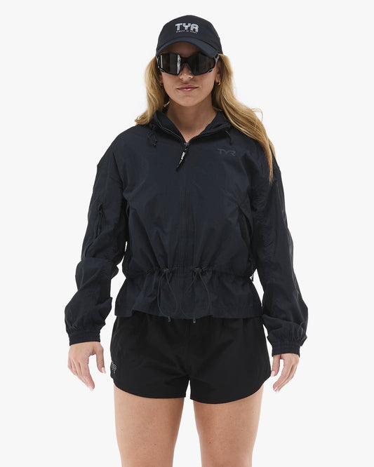 Women's Full Zip Windbreaker - Black | TYR Signature
