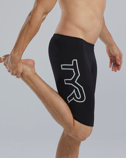 Durafast Elite® Men's Large Logo Jammer Swimsuit - Solid | TYR Classic