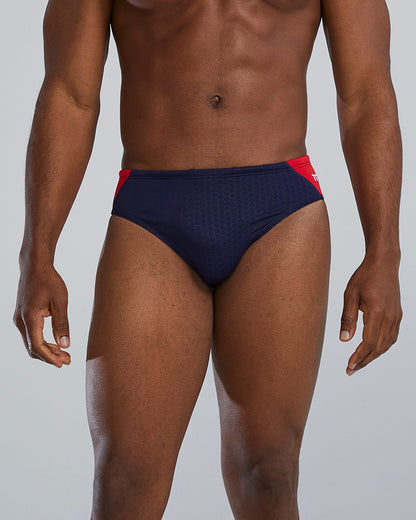 Durafast Elite® Men's Blade Splice Brief Swimsuit - Hexa | TYR Recommended