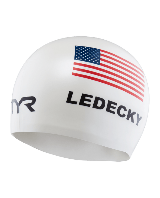 Adult Katie Ledecky Silicone Swim Cap | TYR Featured