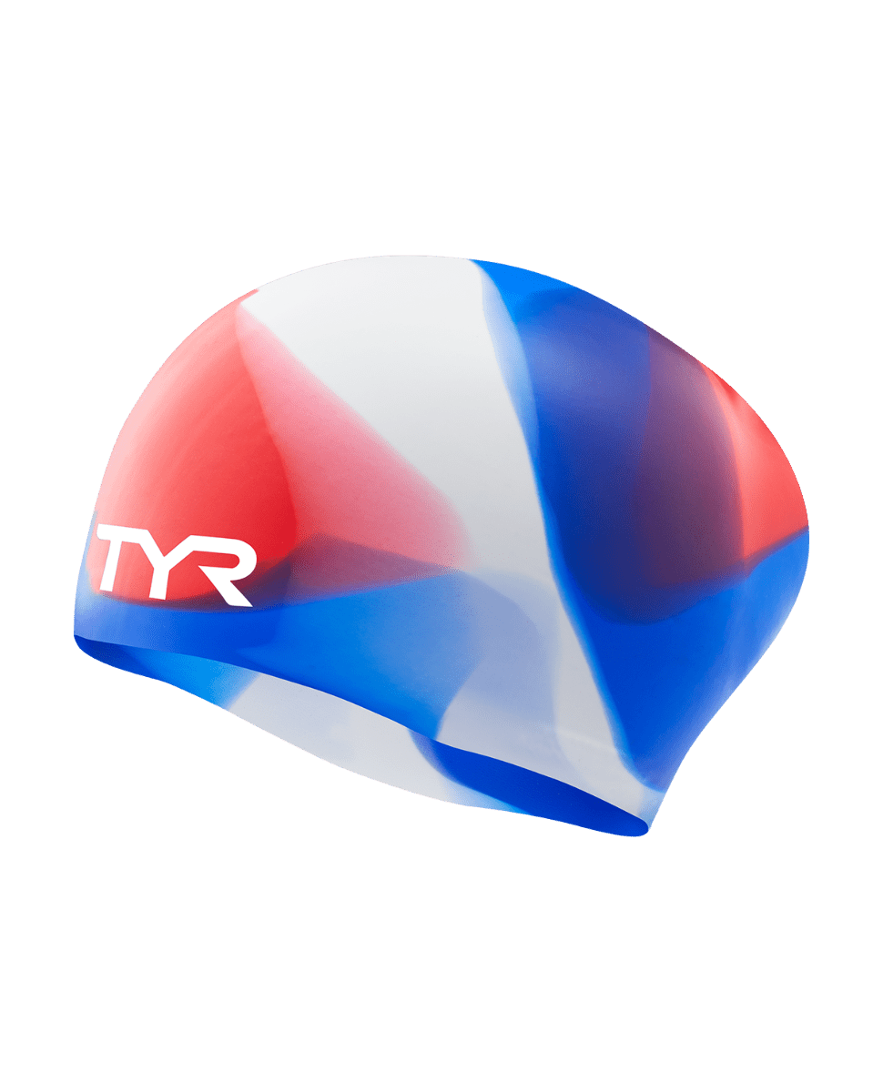 Youth Long Hair Silicone Swim Cap -Tie Dye | TYR Trending