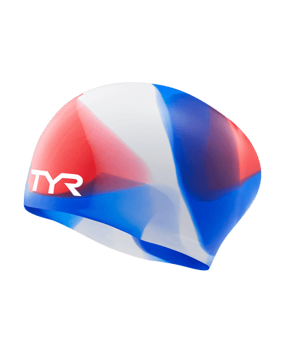 Youth Long Hair Silicone Swim Cap -Tie Dye | TYR Trending