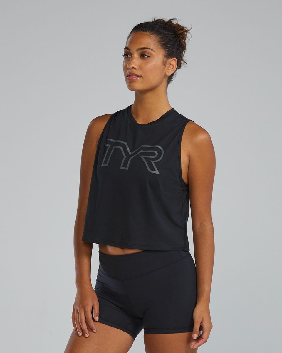 ClimaDry™ Women's Cropped Tech Tank - Solid / Heather | TYR Best Seller