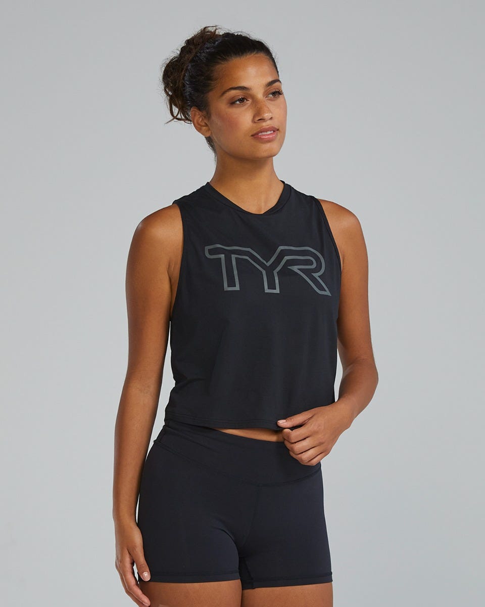 ClimaDry™ Women's Cropped Tech Tank - Solid / Heather | TYR Best Seller