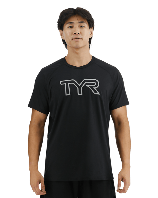 ClimaDry™ Men's Raglan Big Logo Tech Tee - Solid | TYR Trending