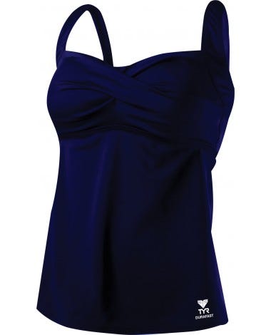 Durafast Elite® Women's Twisted Bra Tankini Plus - Solid | TYR Classic